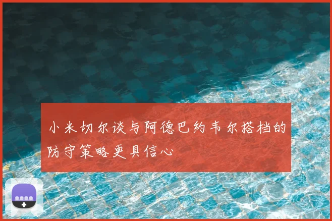 小米切尔谈与阿德巴约韦尔搭档的防守策略更具信心